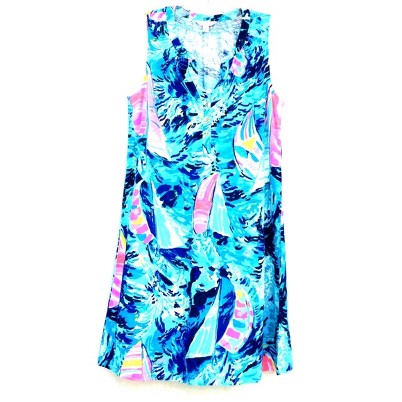 Lilly Pulitzer Dresses & Skirts - Lilly Pulitzer dress sail boat print small beach